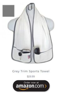 grey Pickleball towel